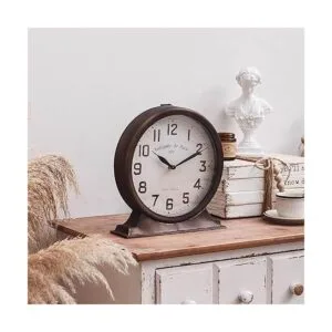 NIKKY HOME Reloj de mantel antiguo funciona con pilas_2