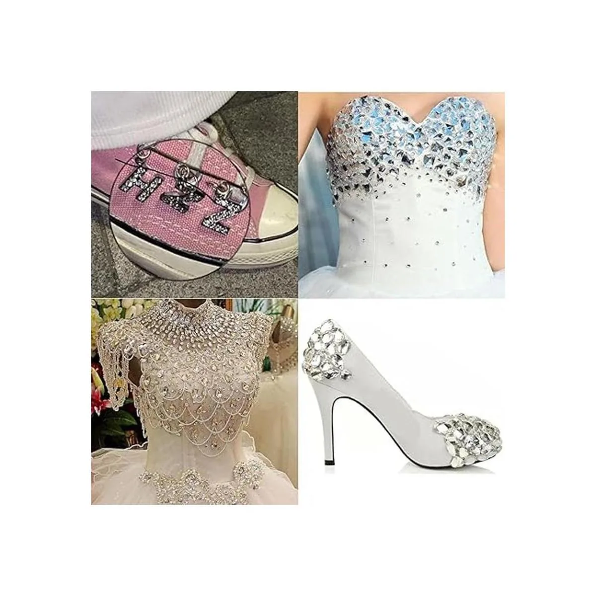 200 gemas de cristal AB acrílico parte trasera plana_5