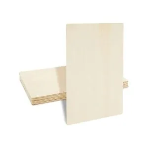 Paquete de 4 rebanadas de madera rectangulares sin acabar_6