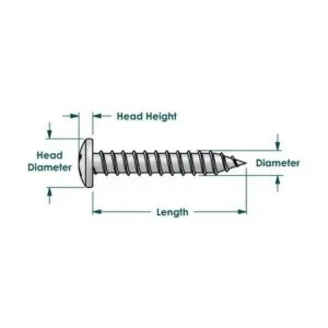 100 tornillos de chapa autoperforante Phillips TEK BCP56_2