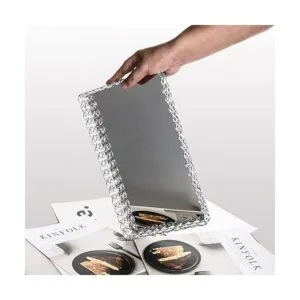 Feyarl Bandeja grande de cristal para tocador con espejo_7