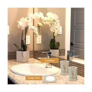 HotSan bathroom accessory Juego de 5 piezas de conchas_2