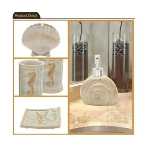 HotSan bathroom accessory Juego de 5 piezas de conchas_4