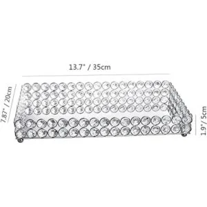 Feyarl Bandeja grande de cristal para tocador con espejo_3