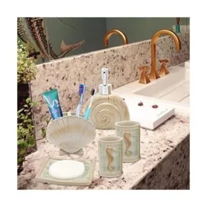 HotSan bathroom accessory Juego de 5 piezas de conchas_6