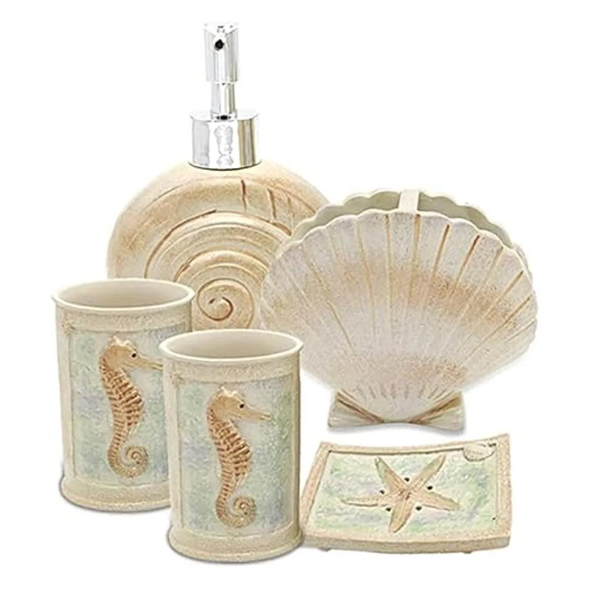 HotSan bathroom accessory Juego de 5 piezas de conchas_1