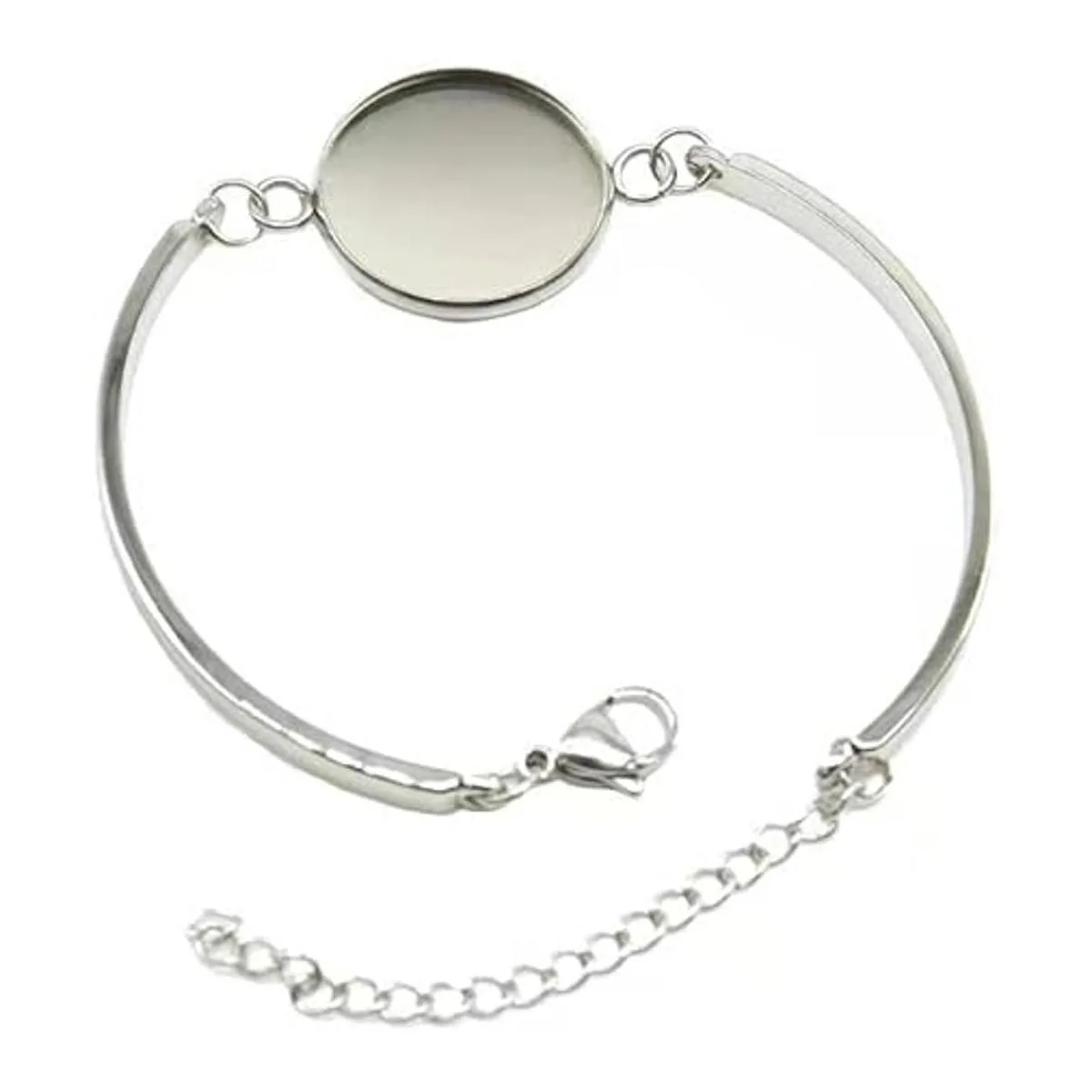 Pulsera de acero inoxidable ajustes 20 mm. cabujón de en_2