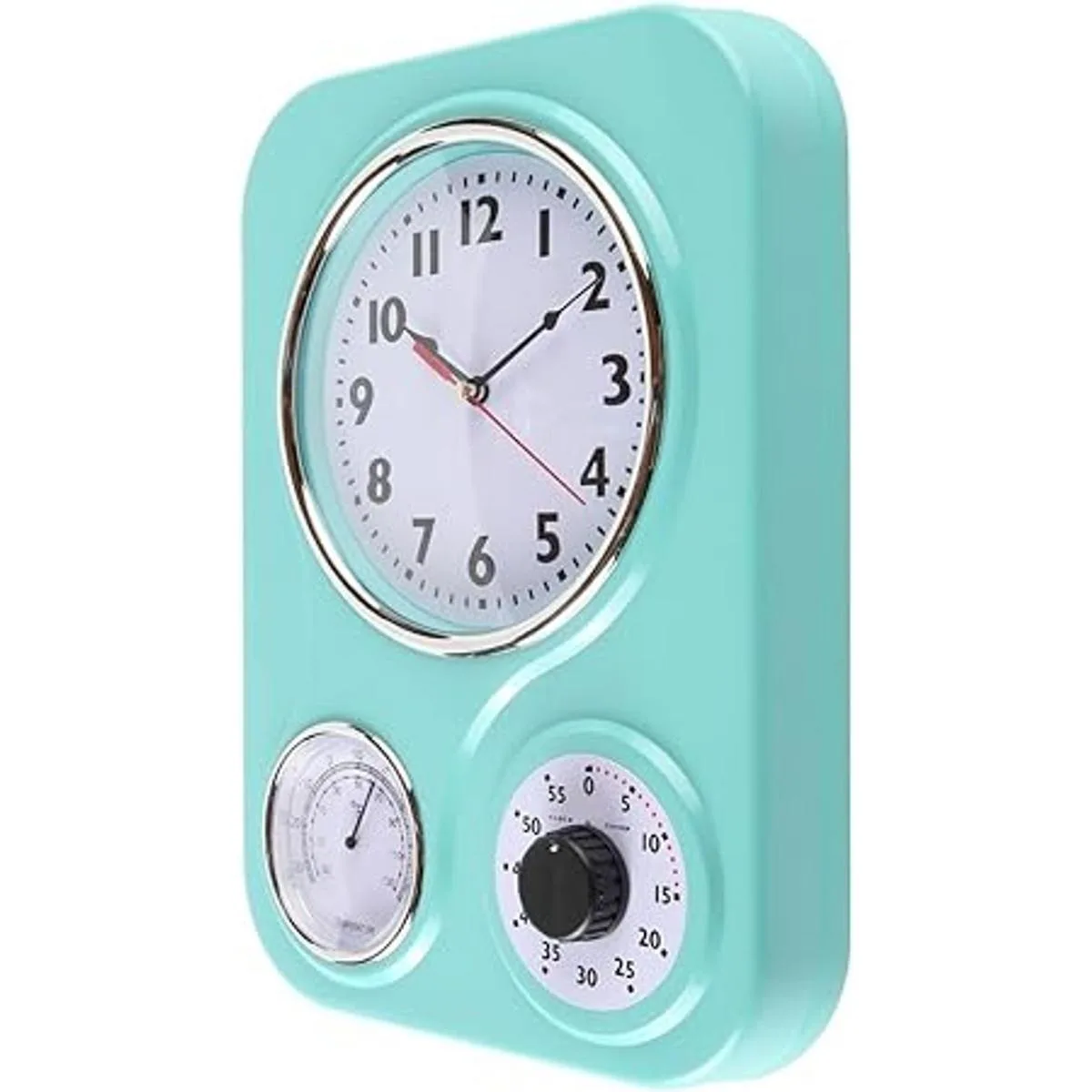 Lilys Home Reloj de pared retro de cocina con termómetro_3