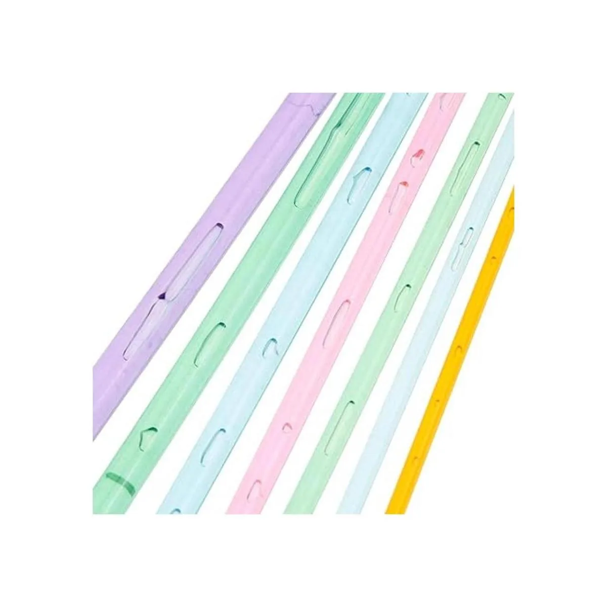 7 pares de agujas de tejer de cristal de plástico_5