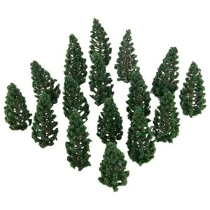 50 árboles modelo de pinos para escenas de escala HO o OO_3