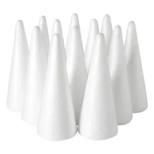 Paquete de 12 conos de árbol de espuma para manualidades_5