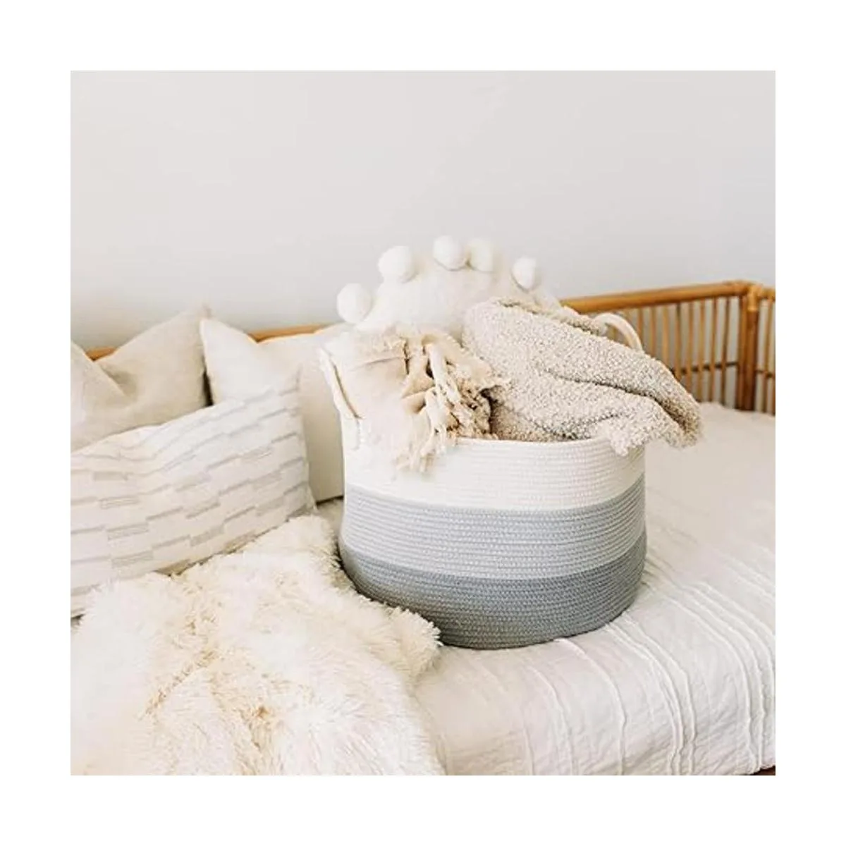 OrganiHaus Cesta de almacenamiento de cuerda extra grande_4