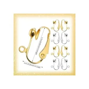 40 piezas convertidor de aretes con clip con lazo fácil de_2