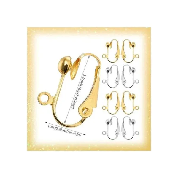 40 piezas convertidor de aretes con clip con lazo fácil de_2