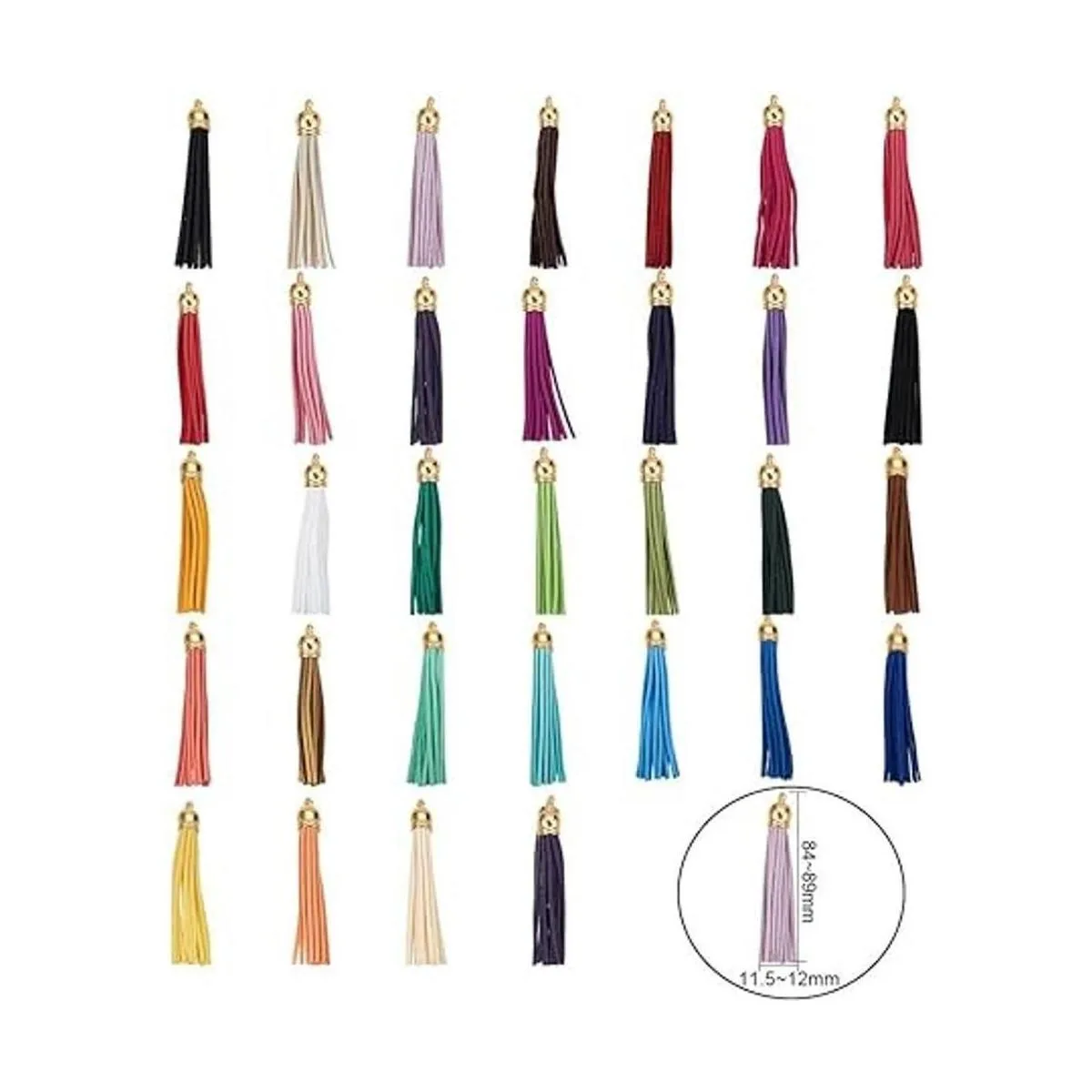 PH PandaHall Borla de cuero sintético 32 piezas de 3.3 a_2