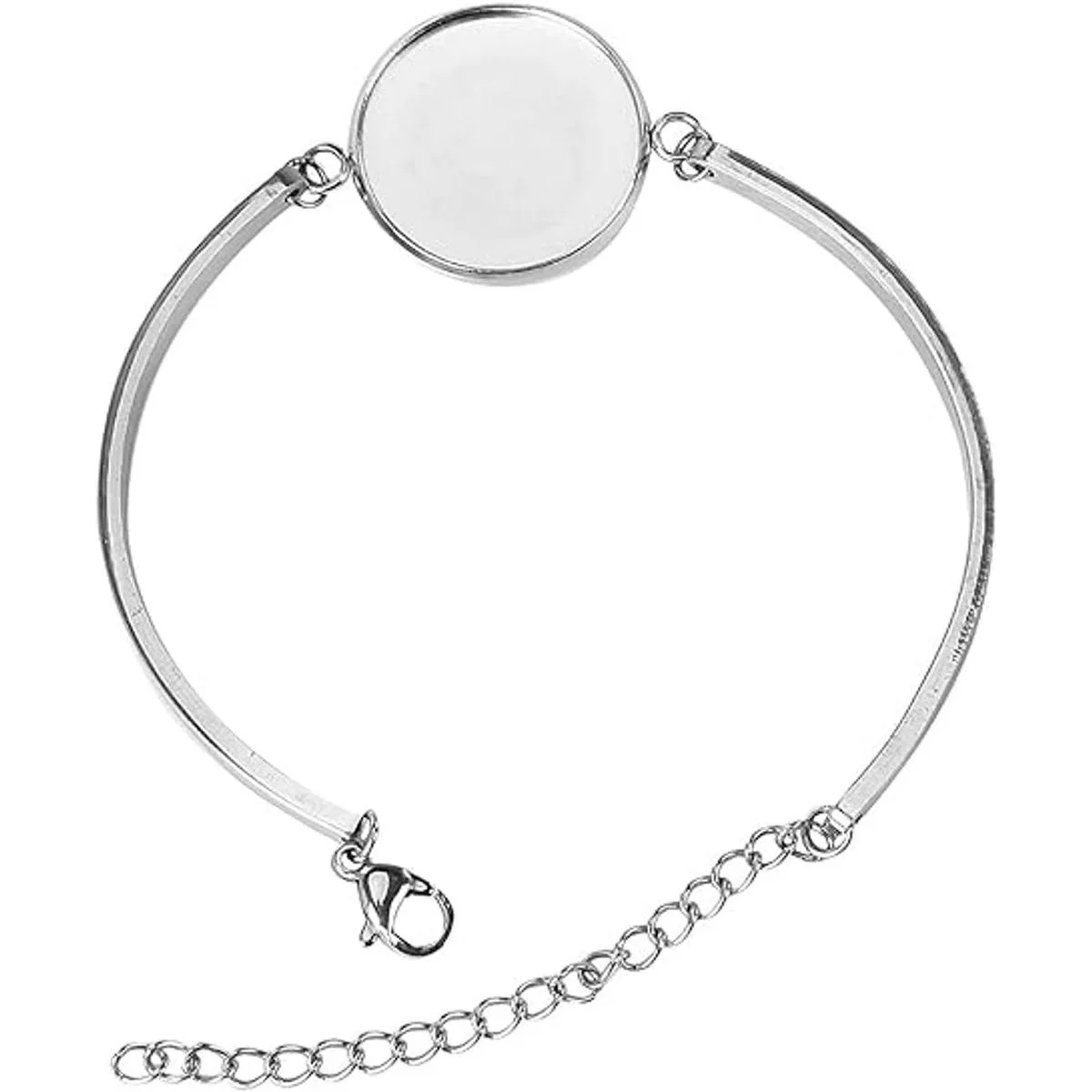 Pulsera de acero inoxidable ajustes 20 mm. cabujón de en_3