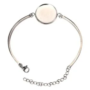 Pulsera de acero inoxidable ajustes 20 mm. cabujón de en_5