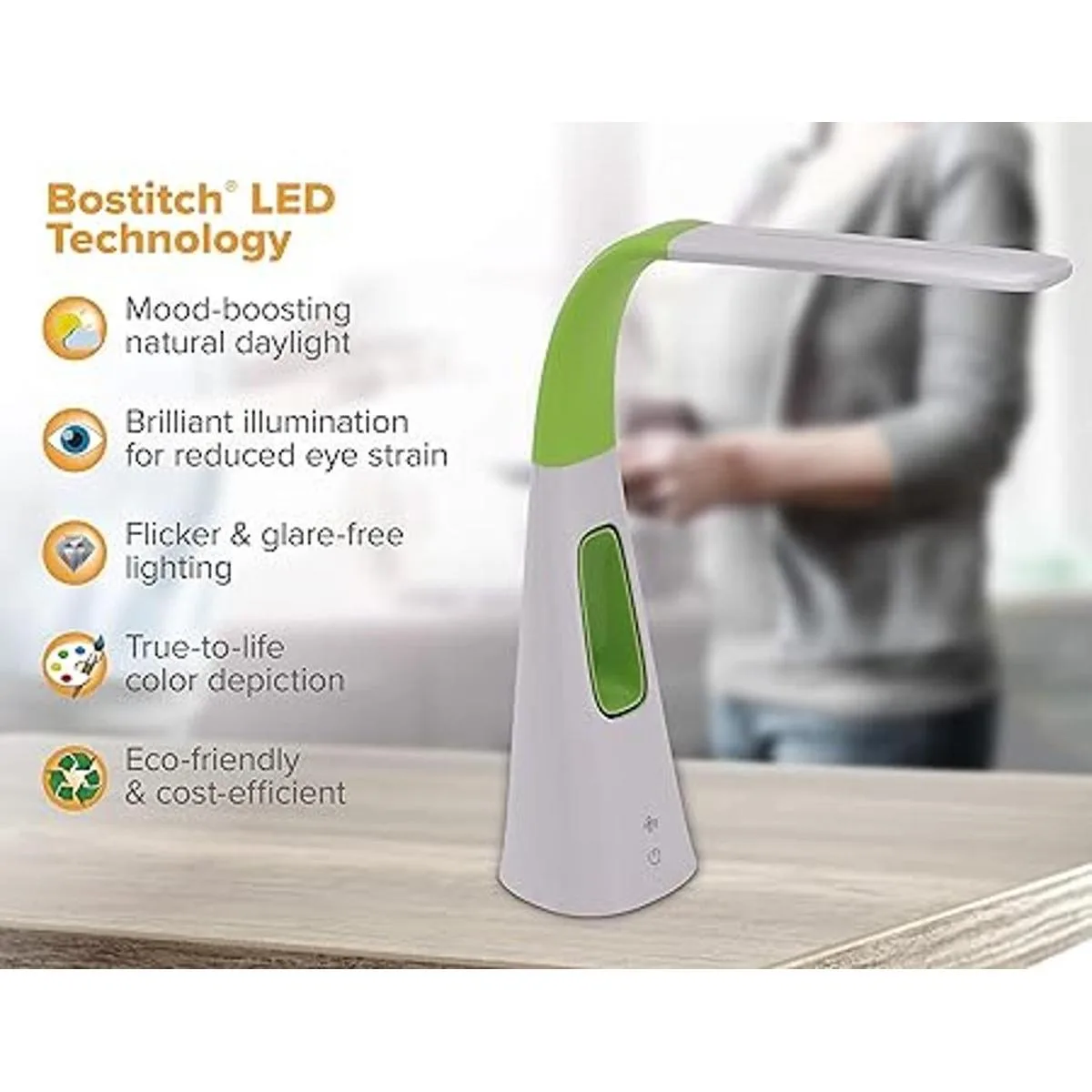 PureOptics VLED1603LM Lámpara LED de escritorio con_5