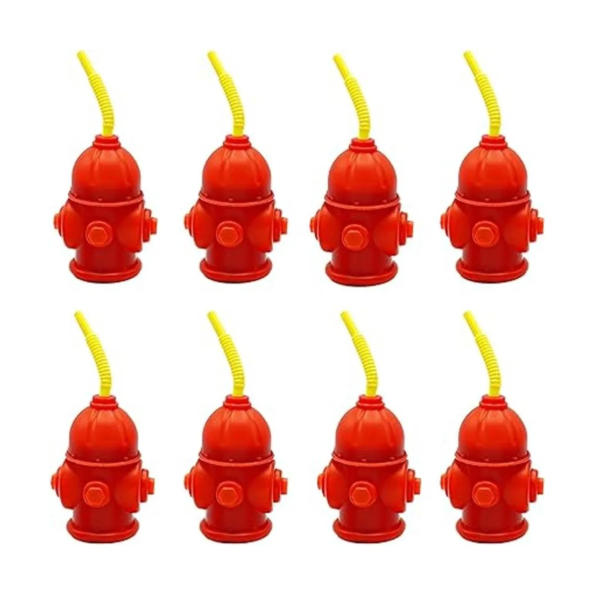 4Es Novelty Tazas de paja con tapas paquete de 10 de_1