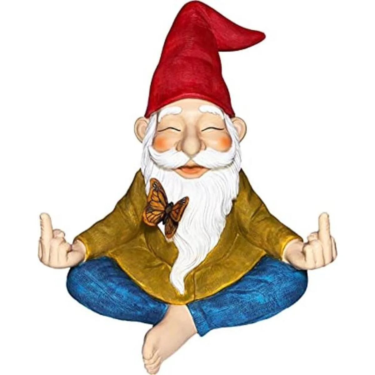 Gnomo de jardín Estatua de gnomo Zen 9.25 pulgadas de_1