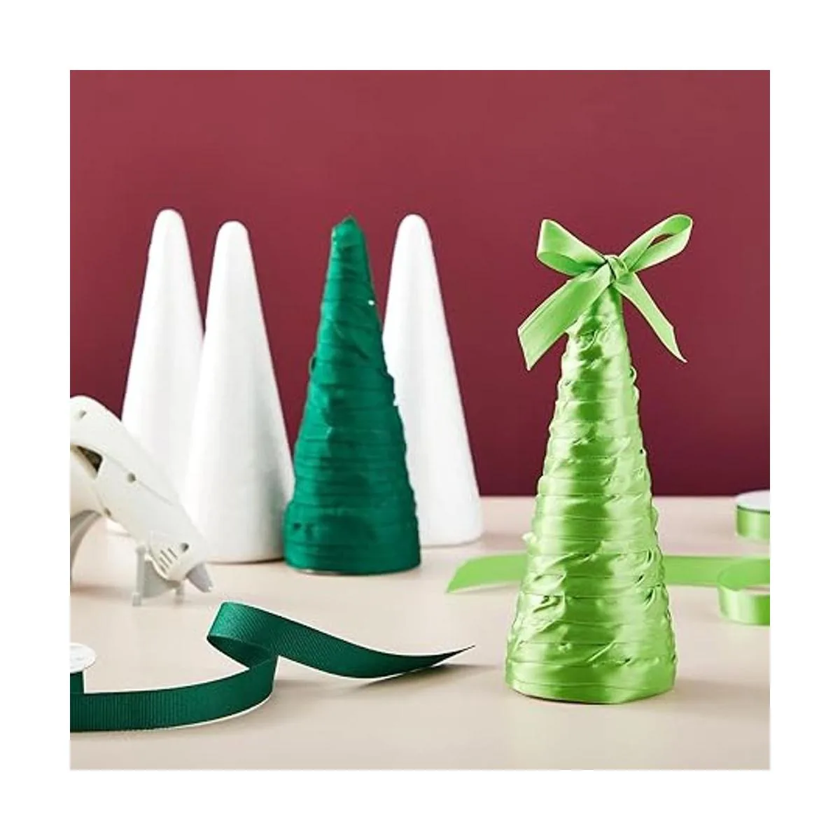 Paquete de 12 conos de árbol de espuma para manualidades_2