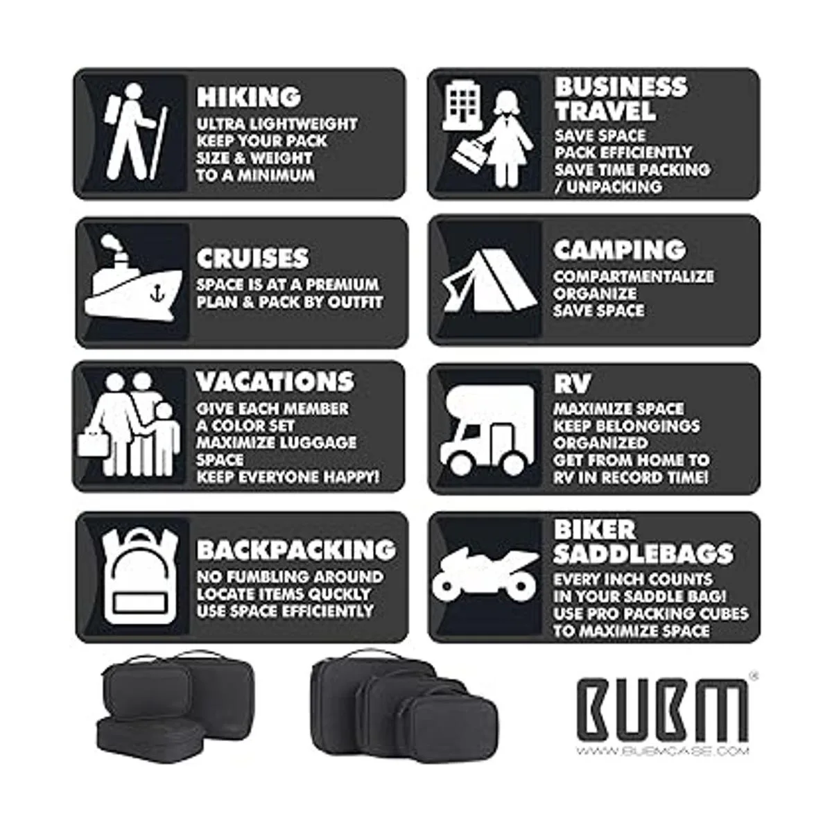 BUBM Bolsa organizadora de cables 3 unidades organizador_2