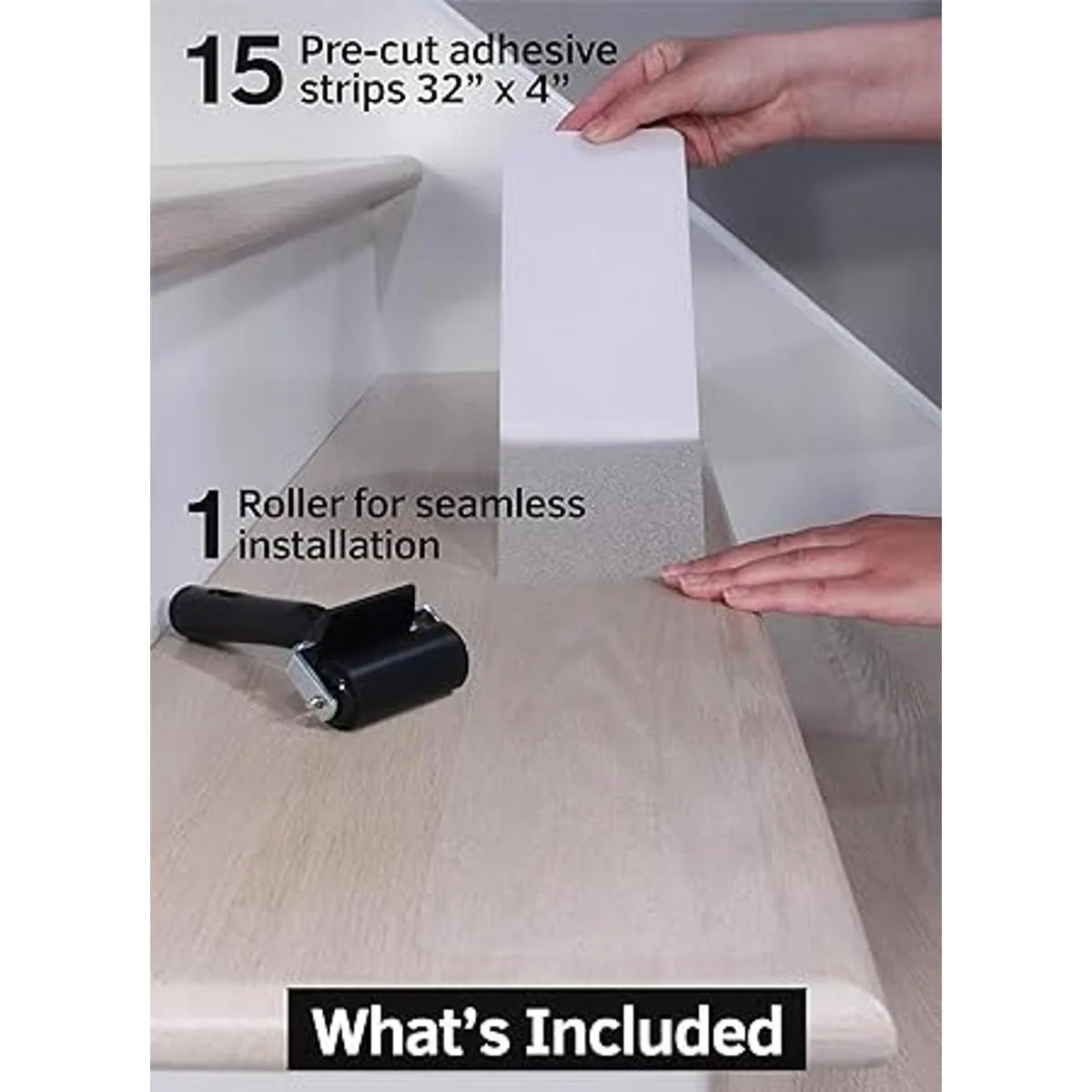 Cinta antideslizante para escaleras de 31.9 x 3.9 in_2