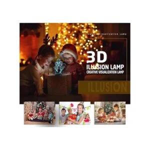 SerkyHome Luz nocturna de ilusión 3D para niños 7 colores_2
