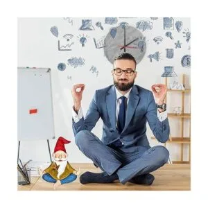 Gnomo de jardín Estatua de gnomo Zen 9.25 pulgadas de_6