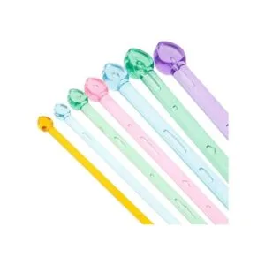 7 pares de agujas de tejer de cristal de plástico_2