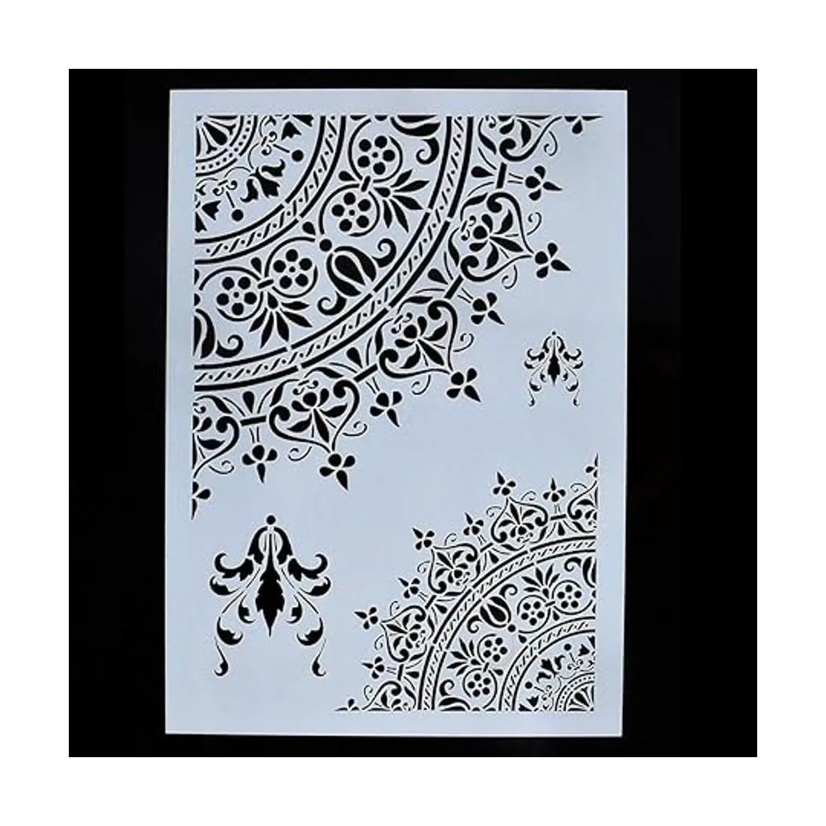 Plantilla decorativa de mandala para pintar en paredes_3