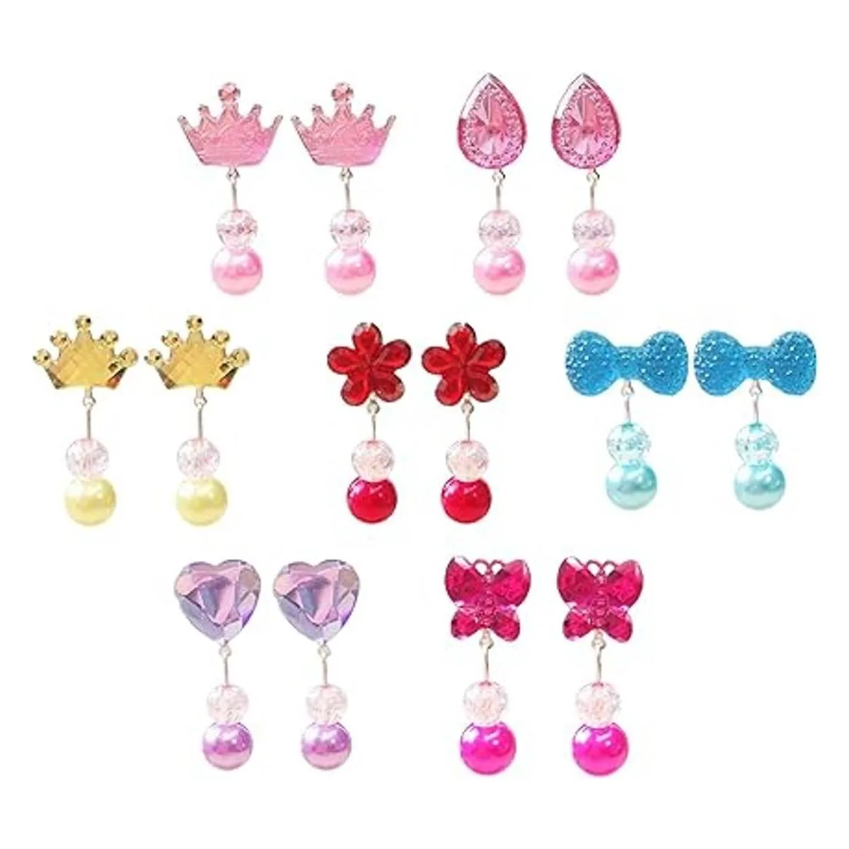 Elesa Miracle 28 aretes brillantes para niños y niñas_2