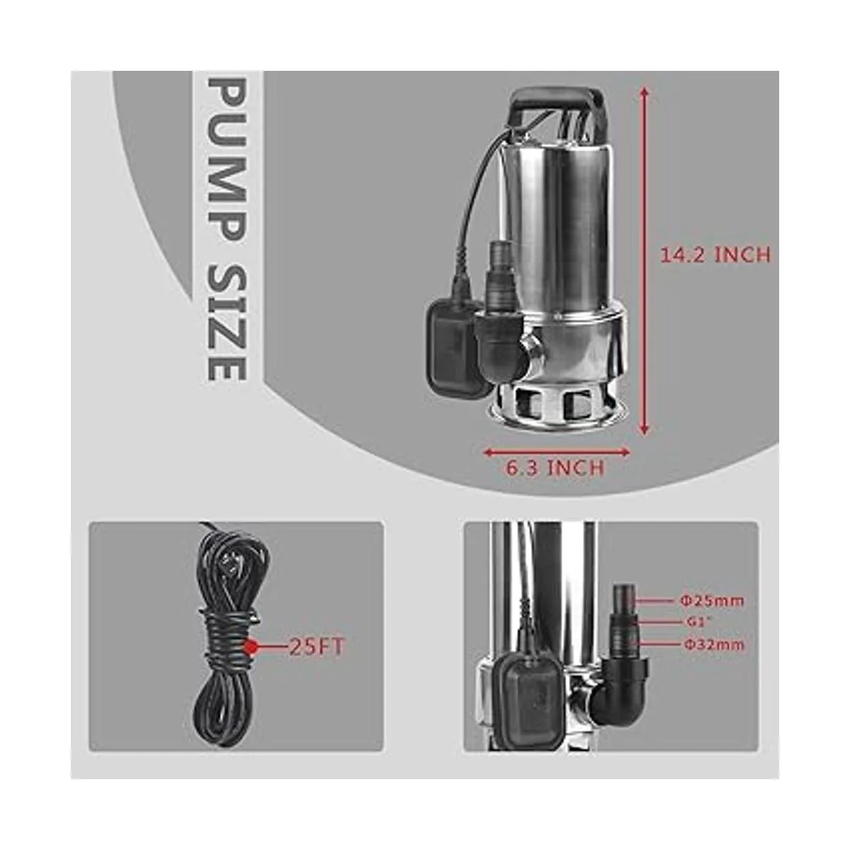 EXTRAUP Bomba de transferencia de agua de drenaje_4
