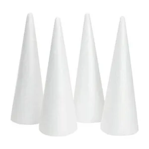 Paquete de 4 conos de árbol de espuma para manualidades_1