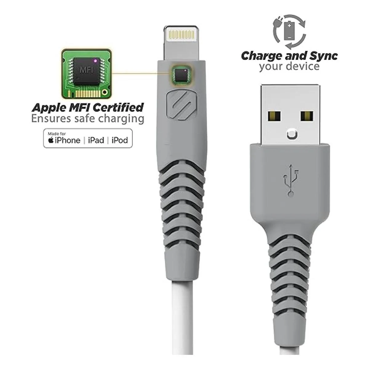 SCOSCHE HDI310WT Strikeline Cable resistente de carga y_2