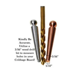 Juego de 12 pinzas de metal para cribbage de lujo para_3