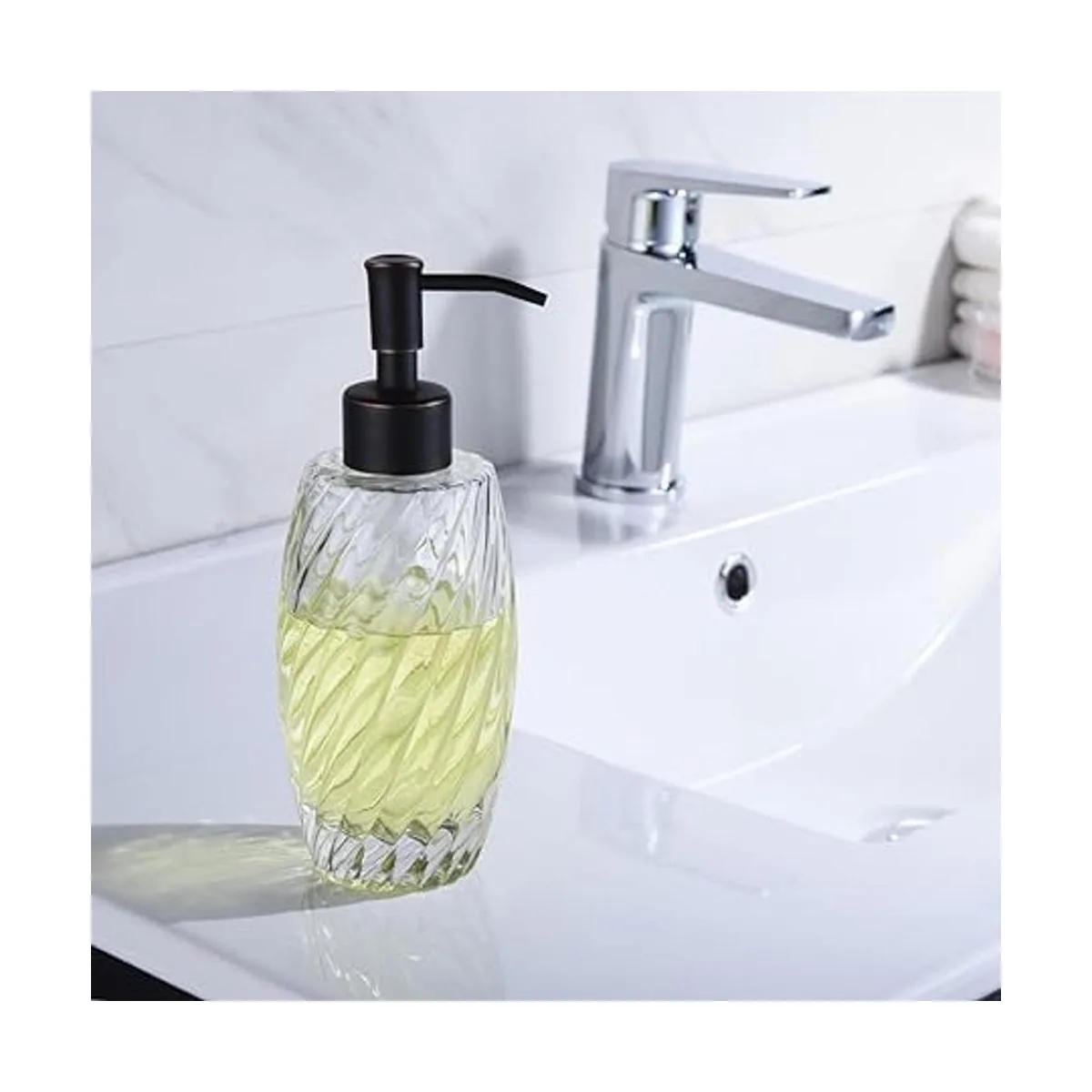 Delle Rosa Dispensador de jabón de vidrio para encimera_4