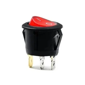 Red Light SPST Interruptor basculante redondo de 3 pines_2