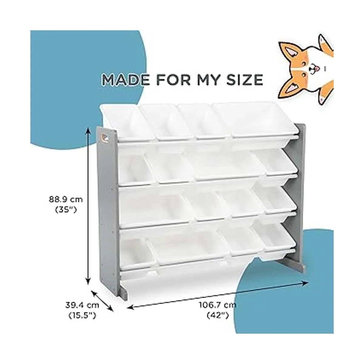 Organizador de almacenamiento de juguetes Humble Crew de_4