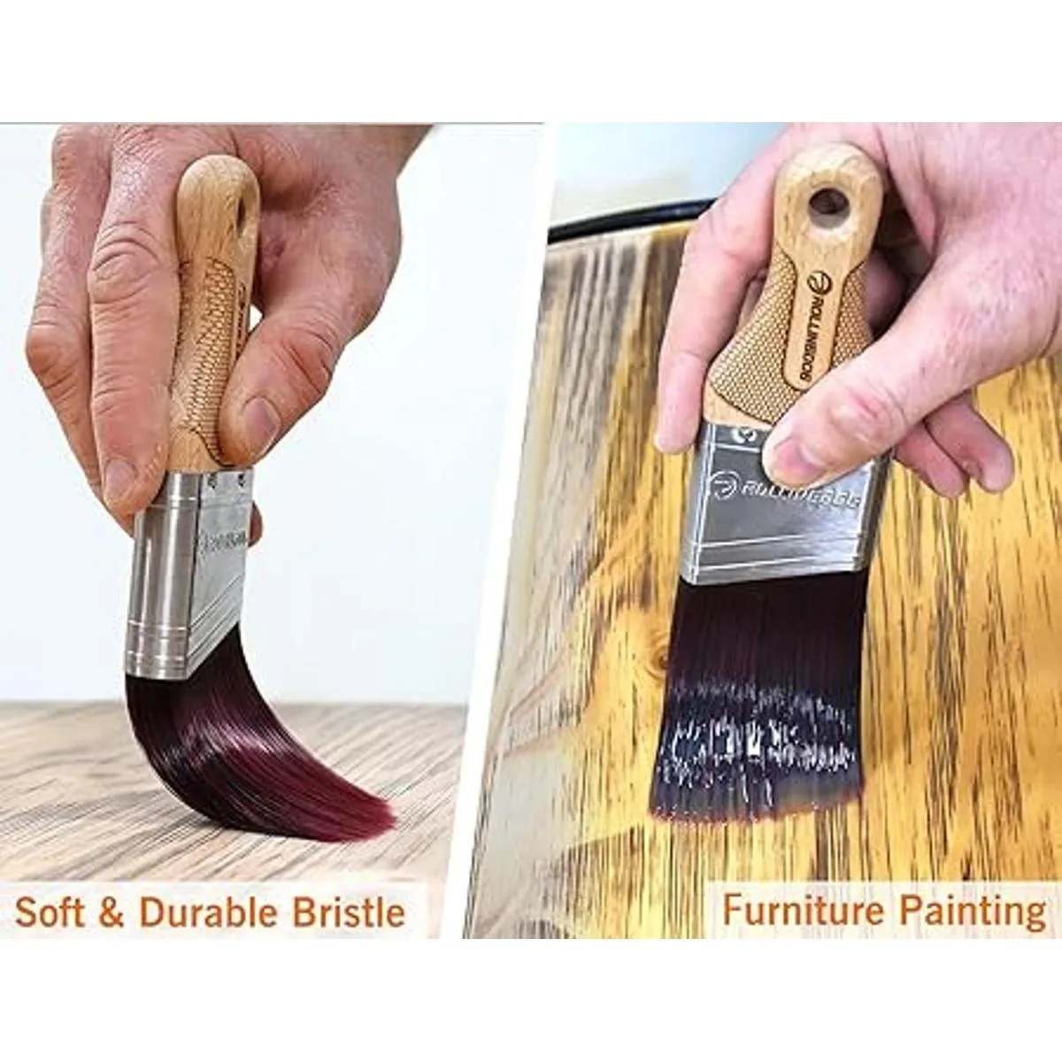 ROLLINGDOG Pincel de pintura en ángulo de 2 pulgadas con_4