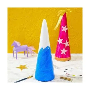 Paquete de 4 conos de árbol de espuma para manualidades_3