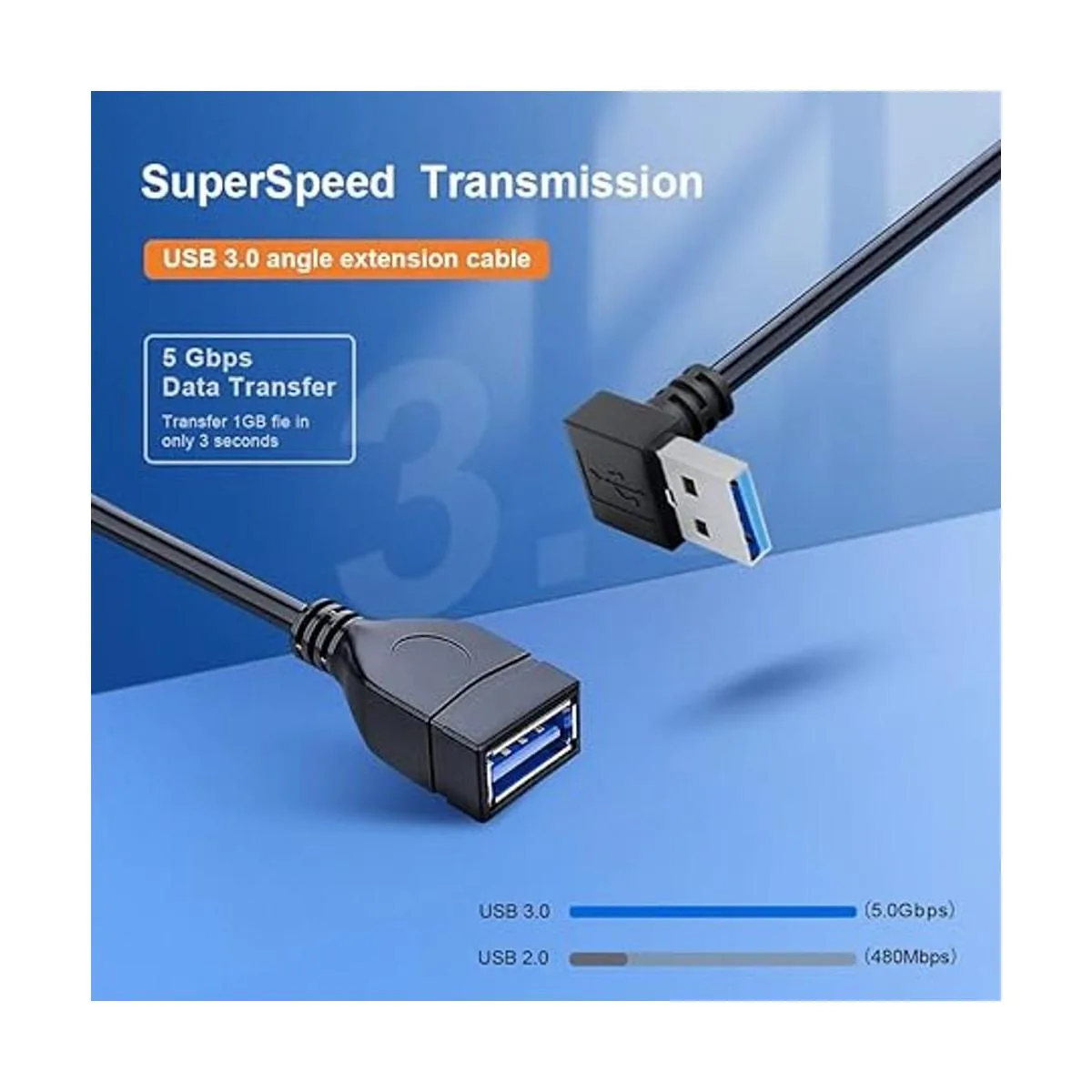 SuperSpeed Cable de datos de extensión USB 3.0 macho a_2