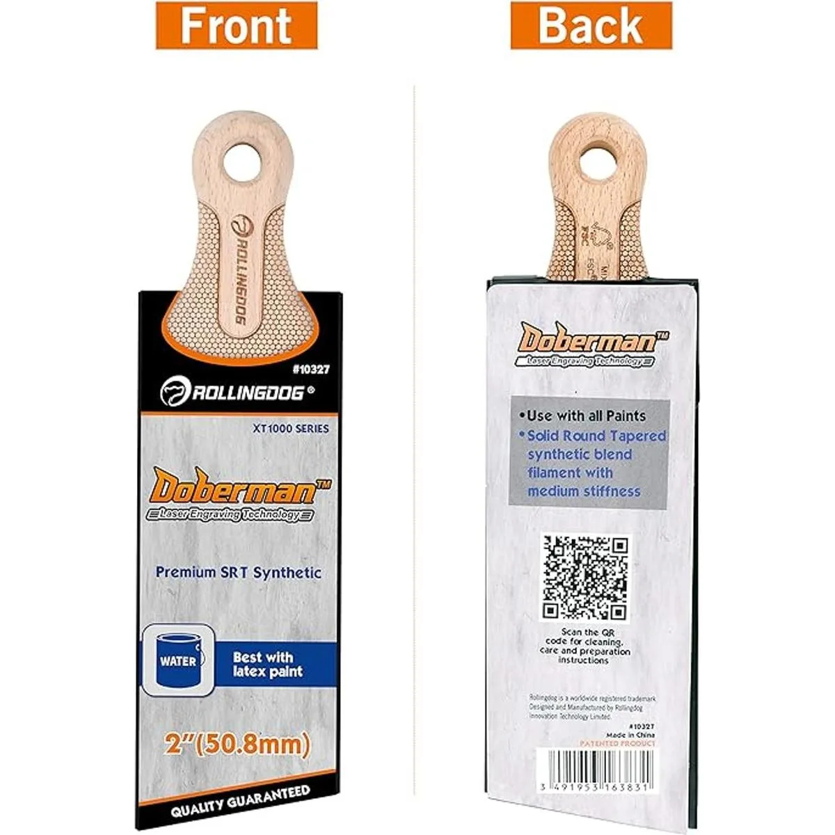 ROLLINGDOG Pincel de pintura en ángulo de 2 pulgadas con_6