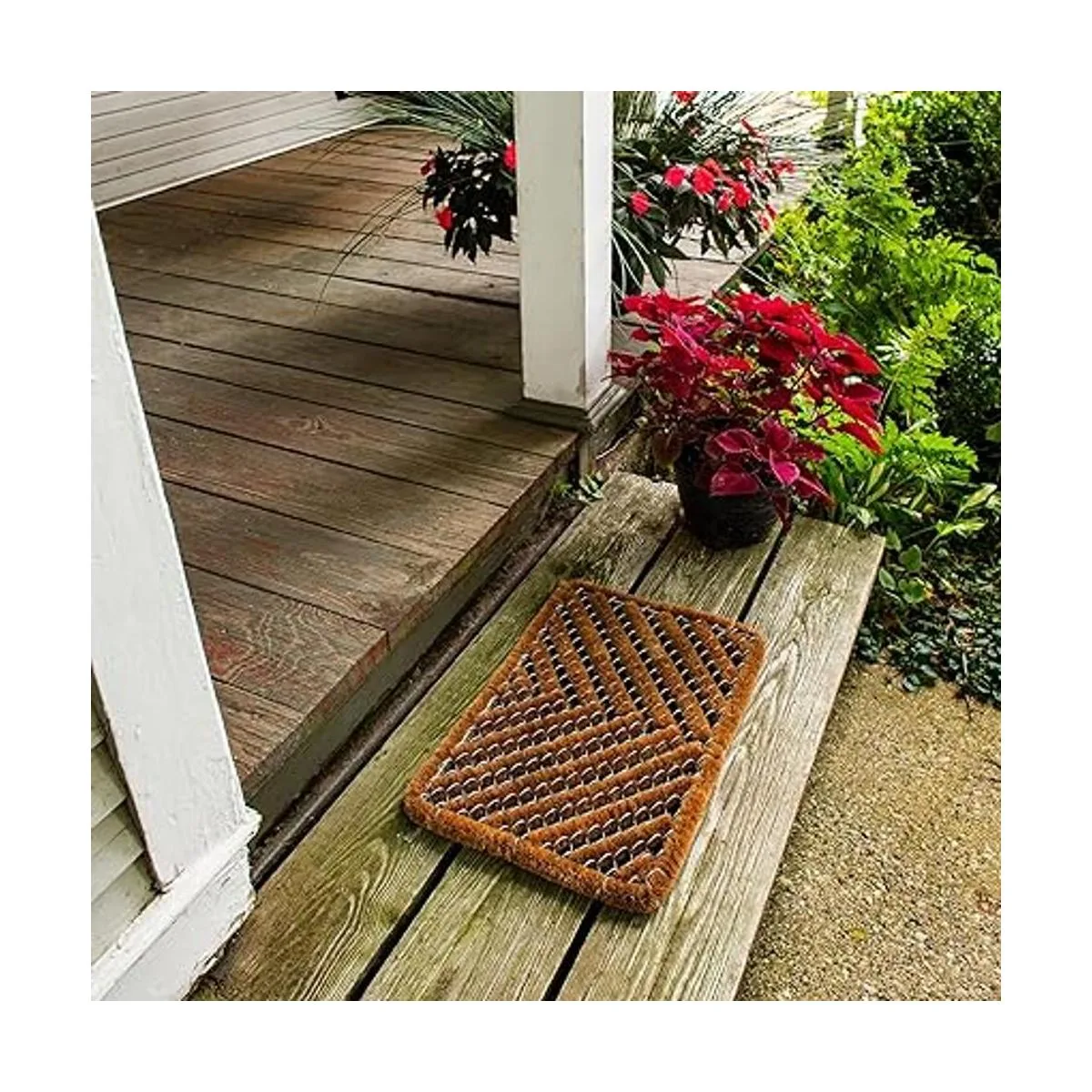 Ninamar Natural Coir Herringbone Felpudo 24.0 x 16.0 in_2