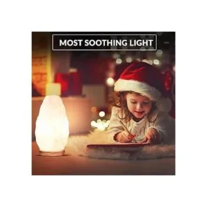 Himalayan Glow Lámpara de sal blanca hecha a mano luz_4