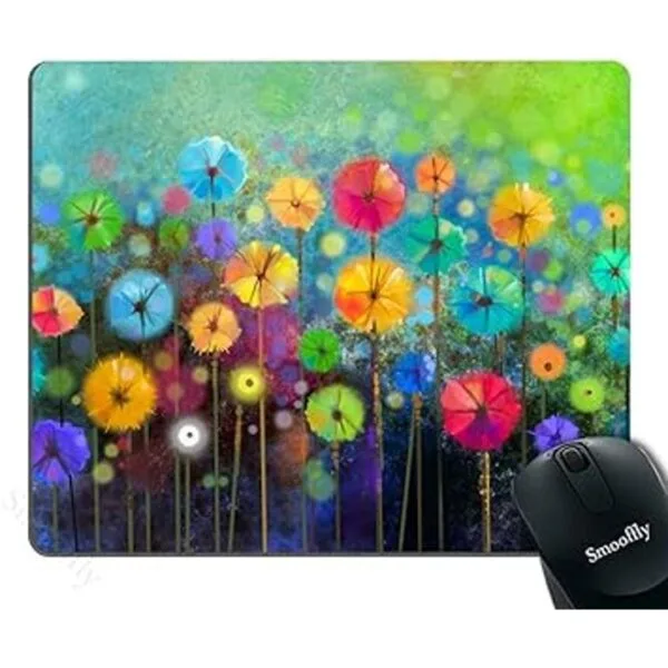Smooffly Alfombrilla de ratón con diseño floral de_6