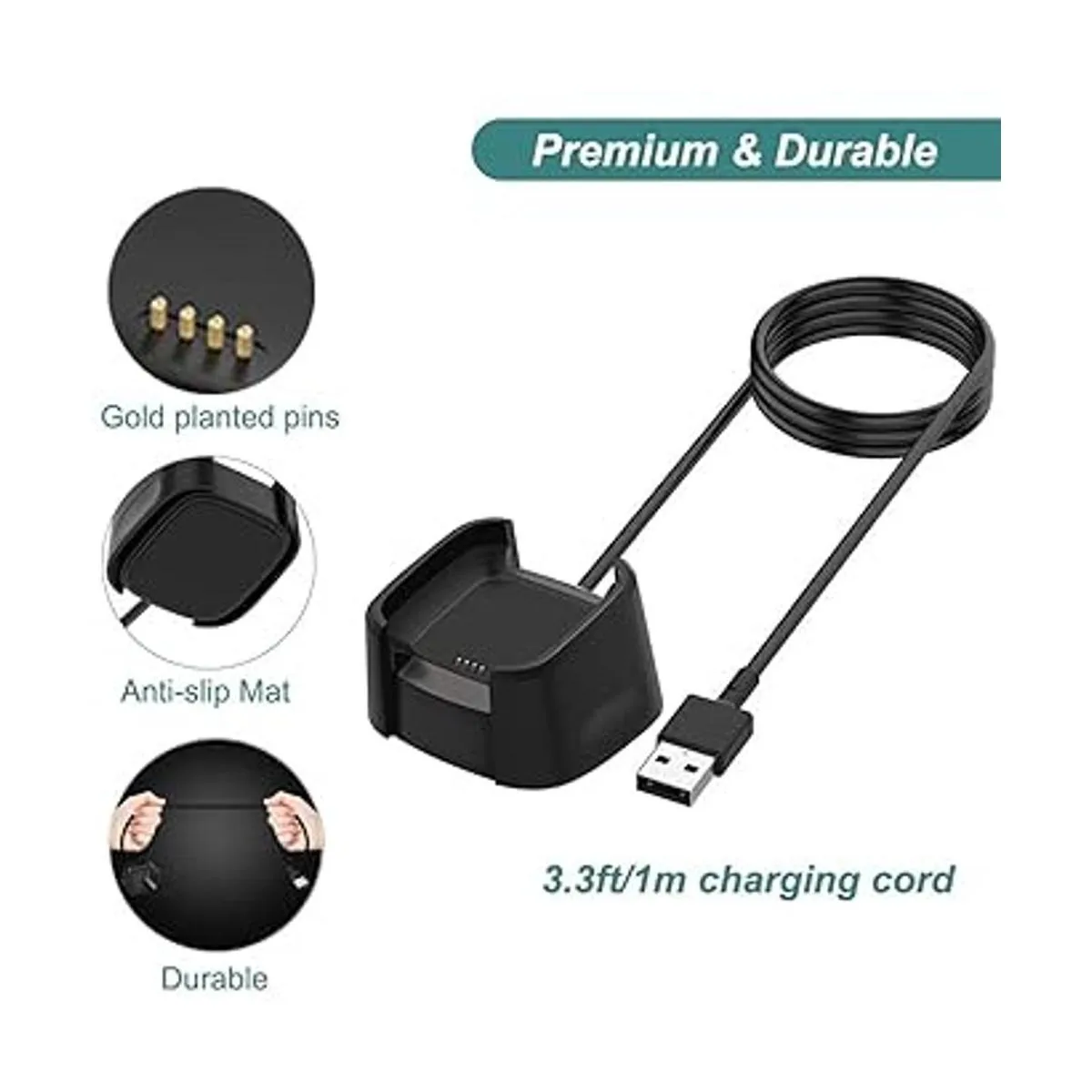 Kissmart Cargador para reloj inteligente Fitbit_4