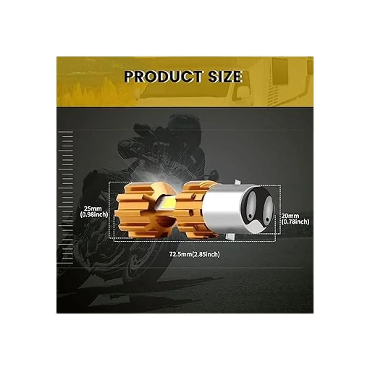 EverBrightt BA20D Lámpara de faros delanteros de_2