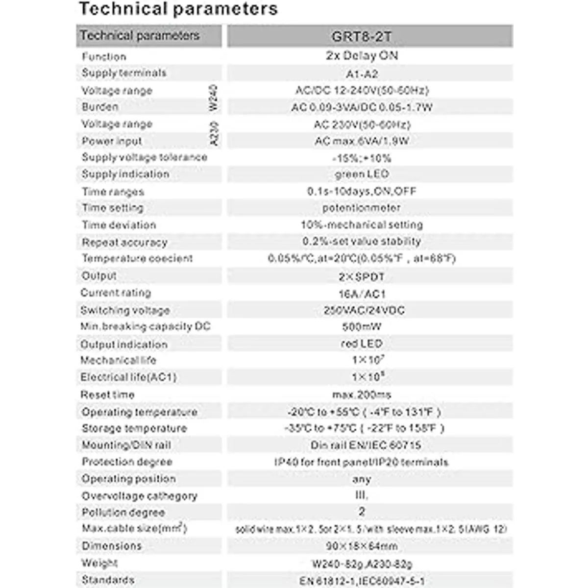 GAEYAELE GRT82T Relé de retardo doble en el temporizador_6