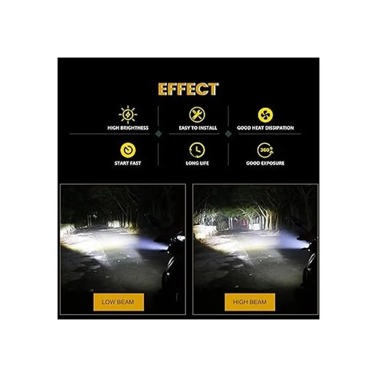 EverBrightt BA20D Lámpara de faros delanteros de_3